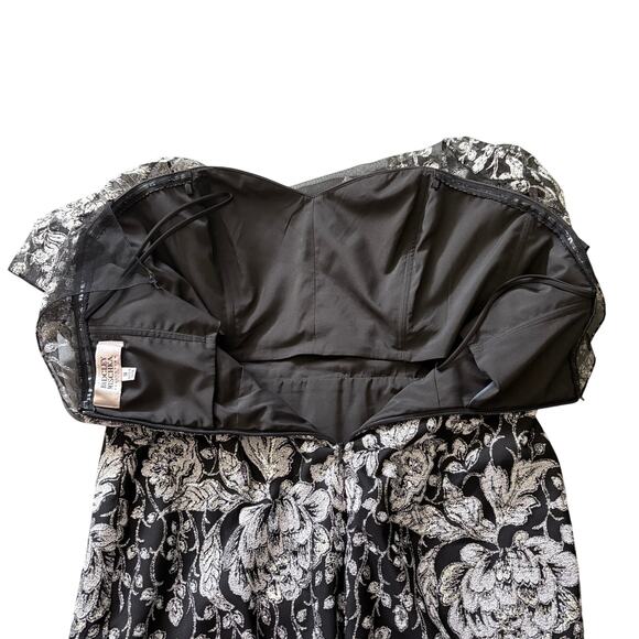 Badgley Mischka floral unconventional lace sheath dress 14 mother of bride LBD - Picture 7 of 14